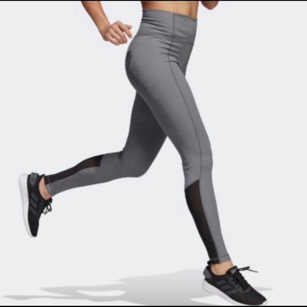 Adidas Climalite mesh logo leggings